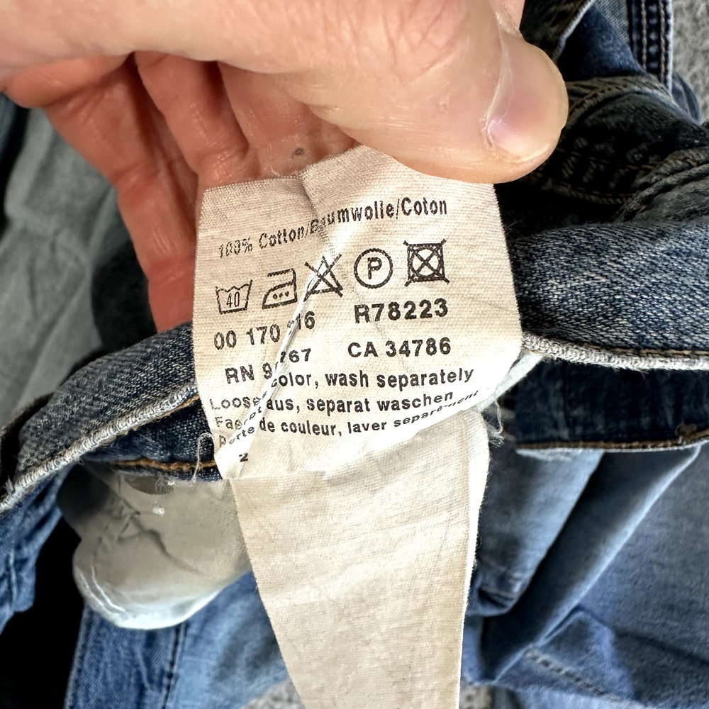 Mavi Jeans Men's 36x32 Blue Wide Leg Medium Wash Distressed (35x32 Actual) - Picture 11 of 14